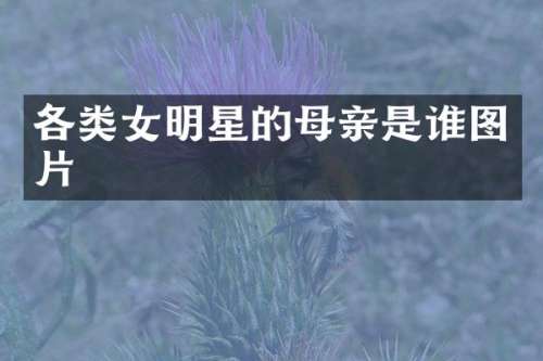 各类女明星的母亲是谁图片