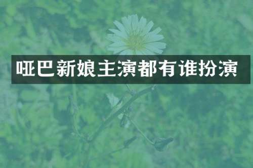 哑巴新娘主演都有谁扮演