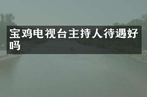 宝鸡电视台主持人待遇好吗