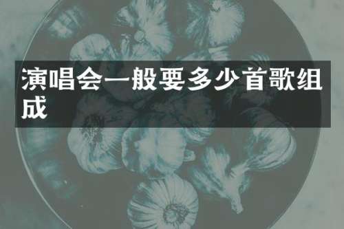 演唱会一般要多少首歌组成