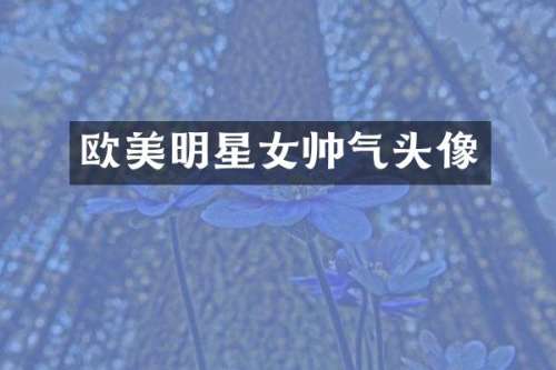 欧美明星女帅气头像