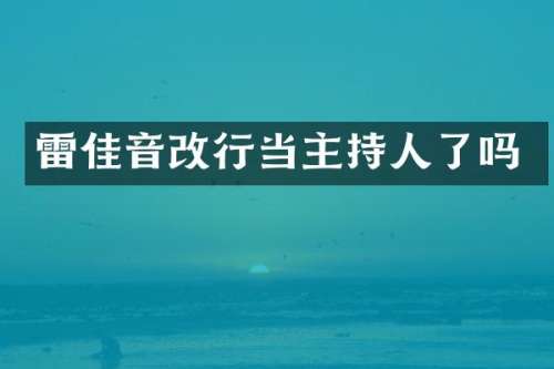 雷佳音改行当主持人了吗
