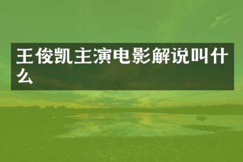 王俊凯主演电影解说叫什么