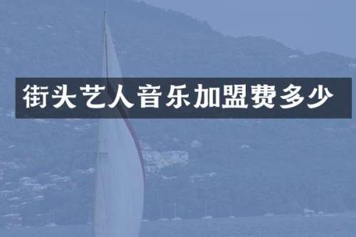 街头艺人音乐加盟费多少