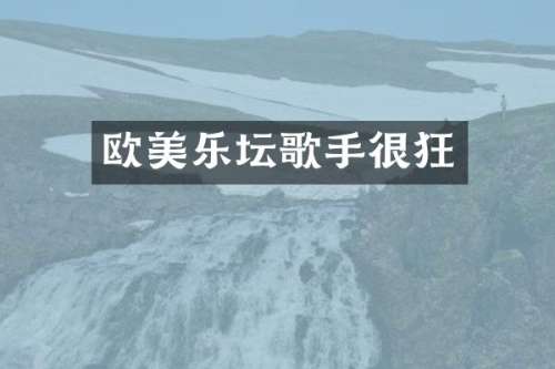 欧美乐坛歌手很狂