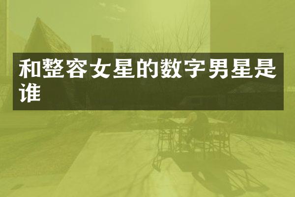 和整容女星的数字男星是谁