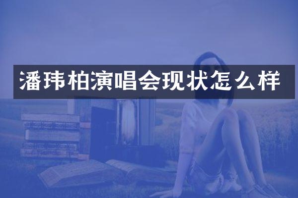 潘玮柏演唱会现状怎么样