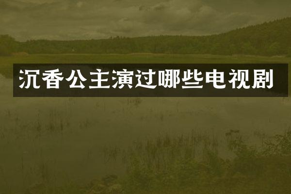 沉香公主演过哪些电视剧