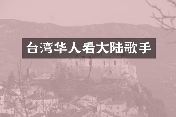 台湾华人看大陆歌手
