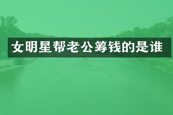 女明星帮老公筹钱的是谁