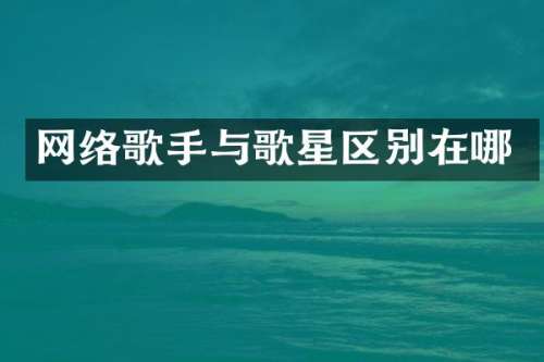 网络歌手与歌星区别在哪