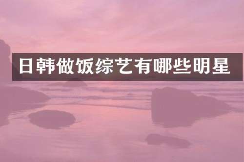 日韩做饭综艺有哪些明星