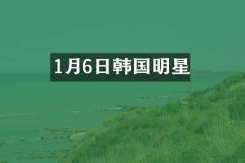 1月6日韩国明星