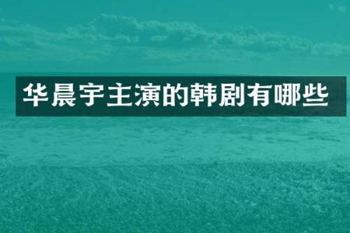 华晨宇主演的韩剧有哪些