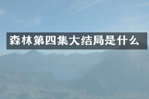 森林第四集大结局是什么