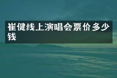 崔健线上演唱会票价多少钱