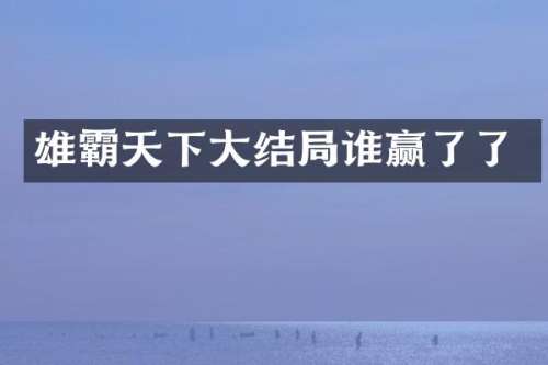 雄霸天下大结局谁赢了了