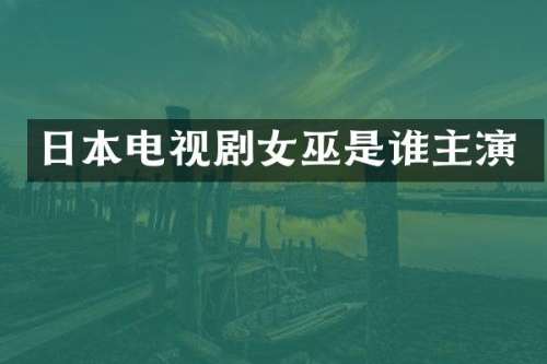 日本电视剧女巫是谁主演