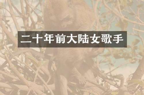 二十年前大陆女歌手