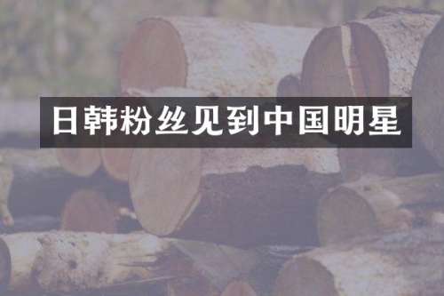 日韩粉丝见到中国明星