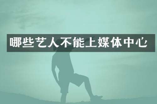哪些艺人不能上媒体中心