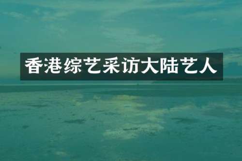 香港综艺采访大陆艺人