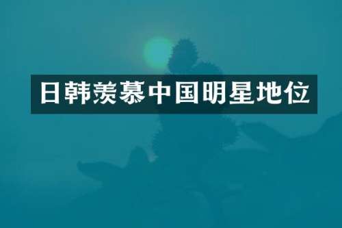 日韩羡慕中国明星地位
