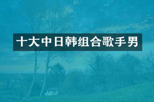 十大中日韩组合歌手男