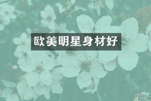 欧美明星身材好