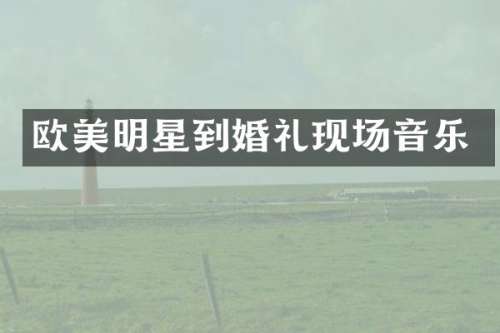 欧美明星到婚礼现场音乐