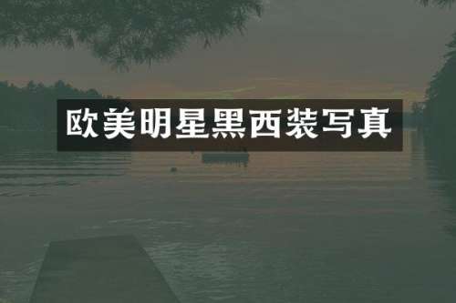 欧美明星黑西装写真