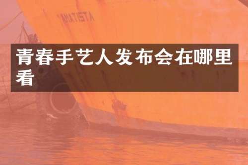 青春手艺人发布会在哪里看