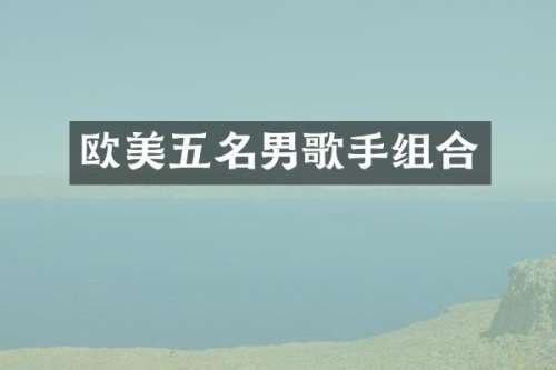 欧美五名男歌手组合