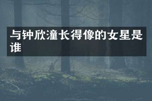 与钟欣潼长得像的女星是谁