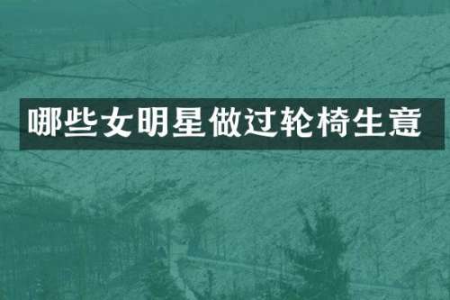 哪些女明星做过轮椅生意