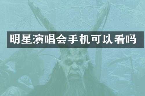 明星演唱会手机可以看吗