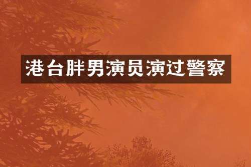 港台胖男演员演过警察