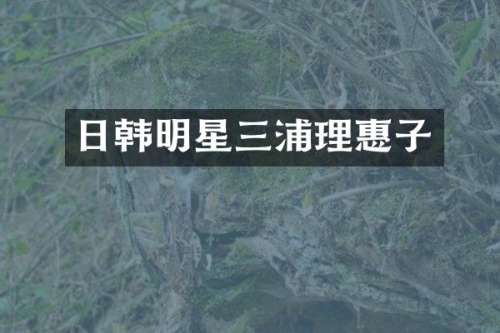 日韩明星三浦理惠子