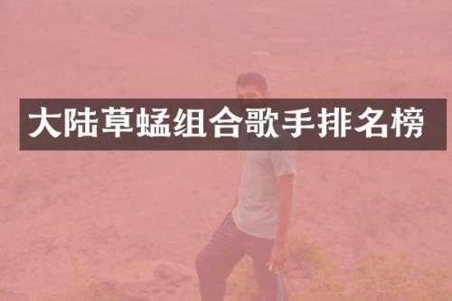 大陆草蜢组合歌手排名榜