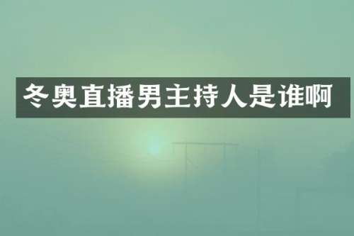 冬奥直播男主持人是谁啊