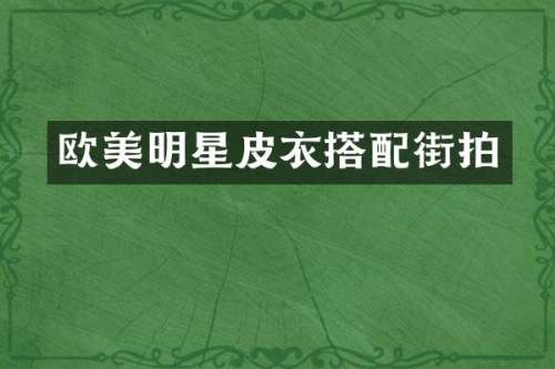 欧美明星皮衣搭配街拍