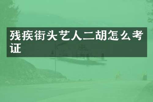 残疾街头艺人二胡怎么考证