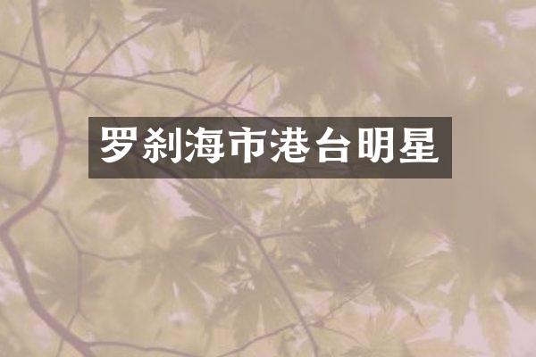 罗刹海市港台明星