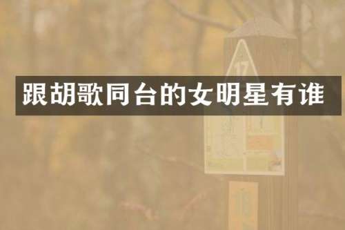 跟胡歌同台的女明星有谁