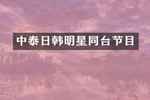 中泰日韩明星同台节目
