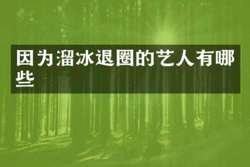因为溜冰退圈的艺人有哪些