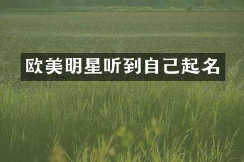 欧美明星听到自己起名