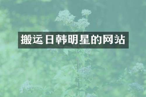 搬运日韩明星的网站