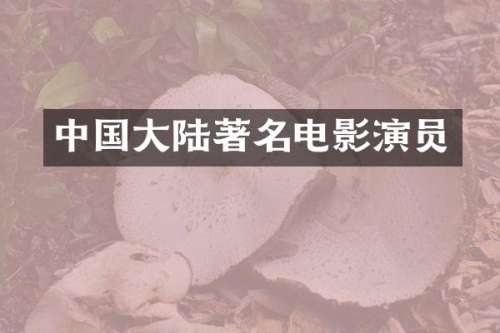 中国大陆著名电影演员
