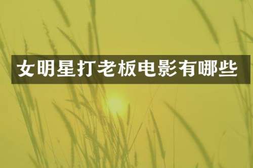 女明星打老板电影有哪些